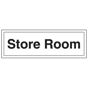 Store Room - Workplace Door Sign - 1mm Rigid Plastic - 300x100mm (x3)