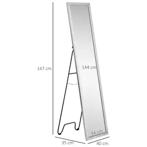 HOMCOM Full Length Mirror Free Standing Mirror Dressing Mirror for Dorm Home