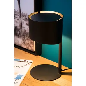 Lucide Knulle Modern Table Lamp 15cm - 1xE14 - Black