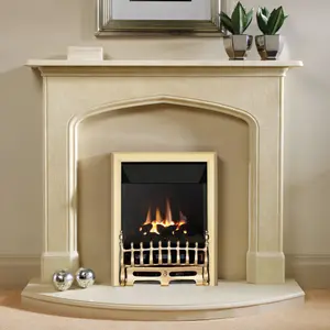 Focal Point Blenheim high efficiency Brass effect Manual control 4.05kW Gas Fire