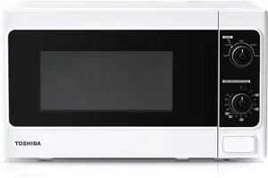 TOSHIBA 20 Liter 800W Manual Control Solo Small Microwave, Compact With 5 Power Levels, Automatic Defrost Function, Perfect For 9'' Pizza, Clock And