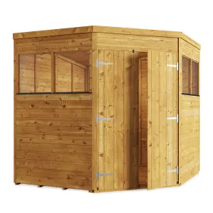 BillyOh Expert Tongue and Groove Corner Workshop Wooden Shed - 7x7 - Windowed