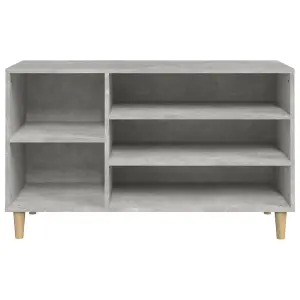 Berkfield Shoe Cabinet Concrete Grey 102x36x60 cm Engineered Wood