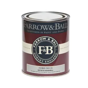 Farrow & Ball Estate Cord No.16 Eggshell Paint, 750ml