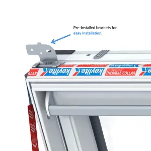 Keylite White PVC Centre Pivot Roof Window with Hi-Therm Glazing With Slate Flashing Kit