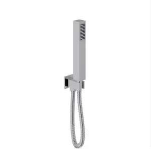 Dezine Cubo Concealed Shower Kit with Handset and Ceiling Mounted Rain Head, Chrome