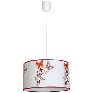 Milagro Butterflies Pendant Lamp 1XE27 Hand Made 30CM Pendant Light Height Adjustable 50-90CM