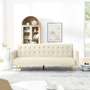 Olivia Natural Stone 3 Seater Sofa Bed - Clic Clac