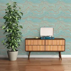 Galerie Welcome Home Green Water Marble Wallpaper