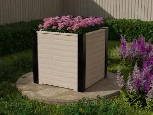 RusticRidge wooden planter, 1200x1200x1000