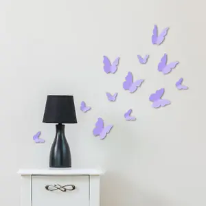 3D Butterflies Lavender Stock Clearance Wall Decor Art