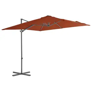 Berkfield Cantilever Umbrella with Steel Pole Terracotta 250x250 cm