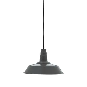 Interiors by Premier Brant Grey Metal Pendant Light