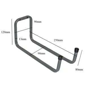 2 x Large Wall Mounted 250mm Tool, Bike Double Storage Hooks for Garages & Workshops