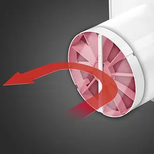 White Bathroom Extractor Fan 100mm / 4" with Non-Return Valve