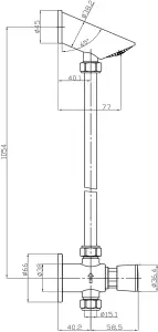 Commercial Timed Flow Exposed Non Concussive Shower + Anti Vandal Shower Head