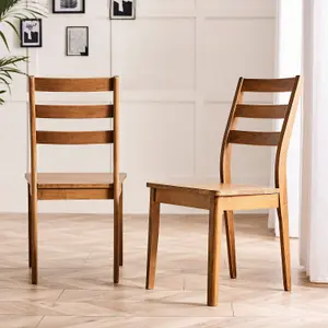 Furniturebox UK Lynton Small Walnut Colour Wooden Dining Table & 4 Dining Chairs