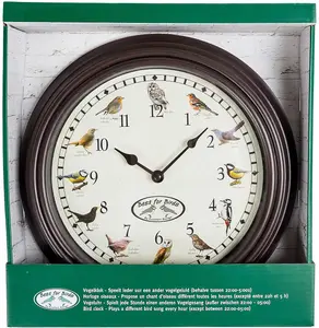 Homescapes Singing Bird Song Quartz Wall Clock