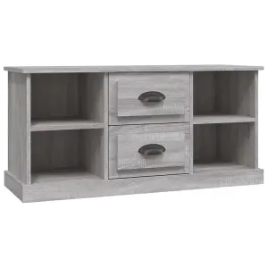 Berkfield TV Cabinet Grey Sonoma 99.5x35.5x48 cm Engineered Wood