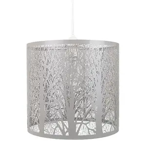 Unique and Beautiful Soft Grey Metal Forest Design Ceiling Pendant Shade