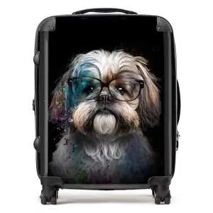 Lhasa Apso Splashart Suitcase - Large