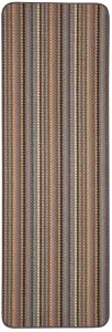 Helsinki Beige Striped Heavy duty Mat, 200cm x 67cm