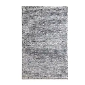 Handmade Luxurious Modern Easy to Clean Dotted Blue Wool Rug for Living Room Bedroom & Dining Room-120cm X 170cm