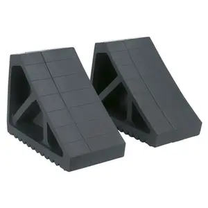 Sealey Rubber Wheel Chocks - Pair WC02