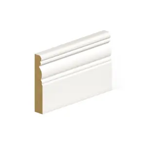 PACK OF 10 (Total 10 Units) - 18mm Thick Primed MDF Georgian Skirting Board - 18mm (T) x 94mm (W) x 4400mm (L)