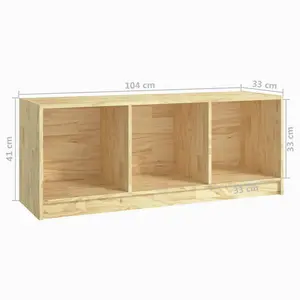 Berkfield TV Cabinet 104x33x41 cm Solid Pinewood