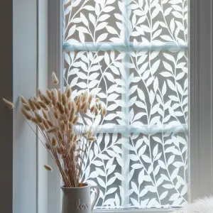 D-C-Fix White Leaves Window film, (L)1.5m (W)0.45m