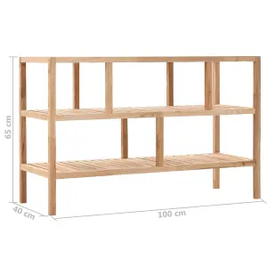 Berkfield Bathroom Shelf Solid Walnut Wood 100x40x65 cm