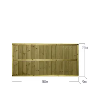 Ultimate Vertical Tongue & Groove Fence Panel (Pack of 3) Width: 6ft x Height: 3ft Interlocking Planks Fully Framed