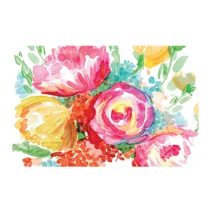 Watercolor Bright Flowers 3 - Wrapped Canvas Print 30cm H x 20cm W x 3.8cm D