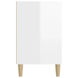 Berkfield Shoe Cabinet High Gloss White 102x36x60 cm Engineered Wood