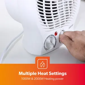 Geepas White Portable Fan Heater