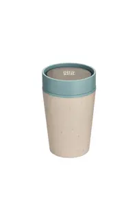 Circular Coffee Cup 8oz Cream & Faraway Blue