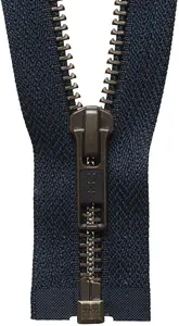 STRONG O/E ZIP 76CM - Strong Metal Tooth Open End Zip: 76cm: Dark Navy - YKK