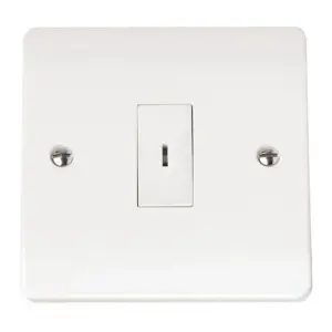 Click Scolmore Mode 10A 1 Gang 2 Way Key Switch Polar White - CMA026