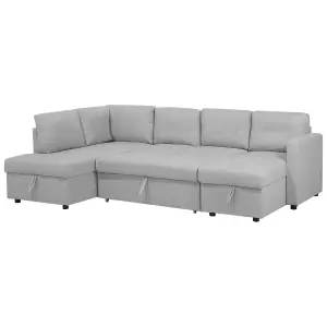 U-Shaped Sofa KARRABO Light Grey