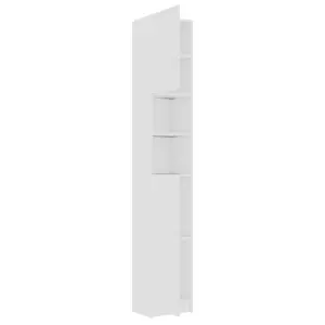 Berkfield Bathroom Cabinet White 32x25.5x190 cm Engineered Wood