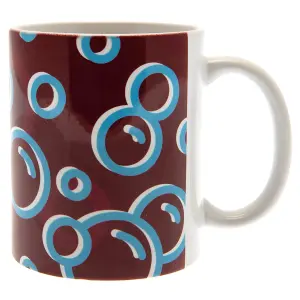 West Ham United FC Bubble Mug Claret Red/Sky Blue (One Size)