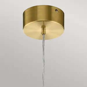 Luminosa Kichler Moonlit Integrated LED Spherical Pendant Ceiling Light Champagne Gold, 3000K