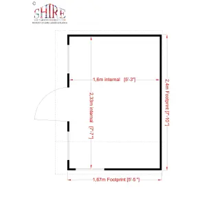 Shire 8x6 ft Loft Whitewood pine Playhouse - Assembly required