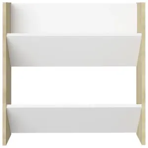 Berkfield Wall Shoe Cabinets 4 pcs White&Sonoma Oak 60x18x60 cm Engineered Wood