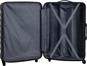 Featherstone 4 Wheel Hard Large Suitcase - Black