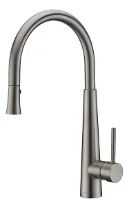 Clearwater Porrima Pull Out With Twin Spray Kitchen Brushed Nickel - PO3BN