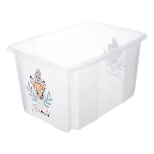 Keeeper Bambi Turn Around Stackable Box with Lid 45 Litre Transparent