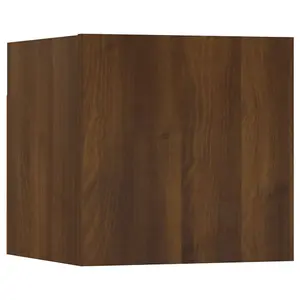 Berkfield Wall Mounted TV Cabinet 2 pcs Brown Oak 30.5x30x30 cm