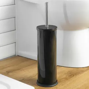 Harbour Housewares - Round Toilet Brushes - Black - Pack of 2